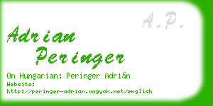 adrian peringer business card