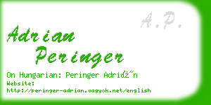 adrian peringer business card